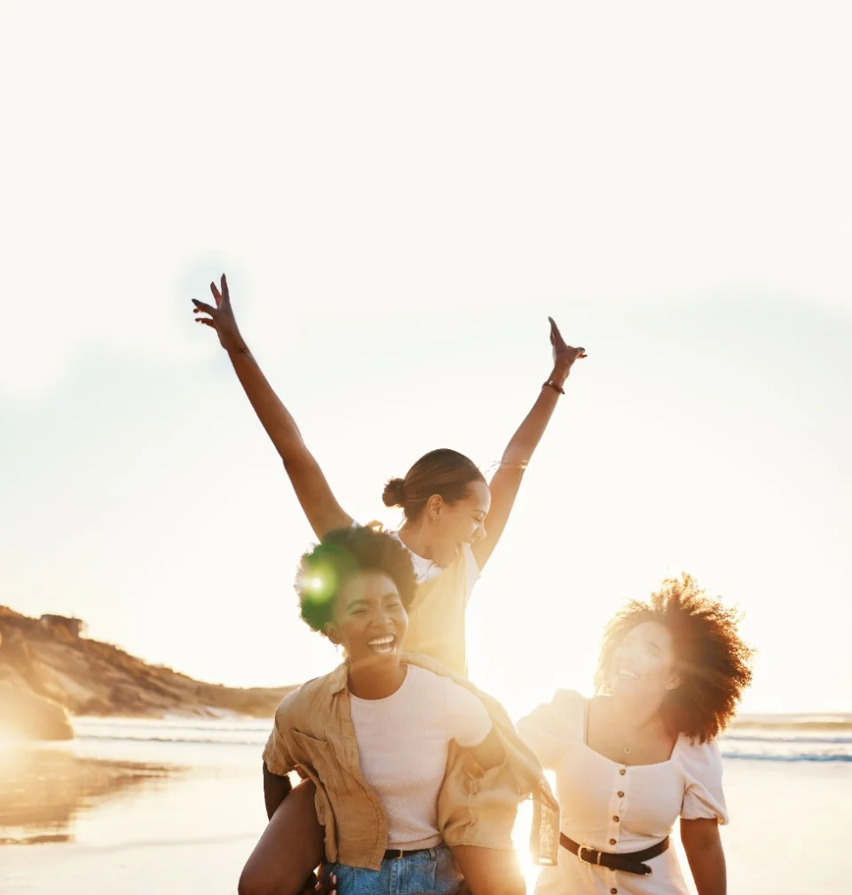 Friends enjoying time together after finding a path to care