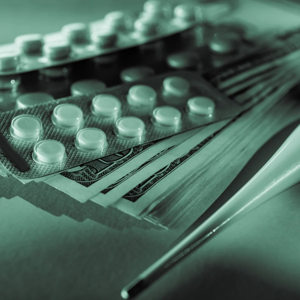 Prescription medications beside healthcare cost documents